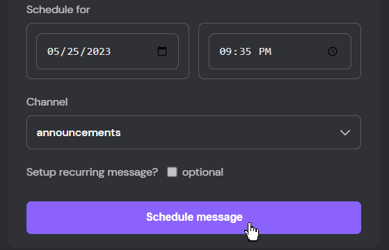 discord message scheduling