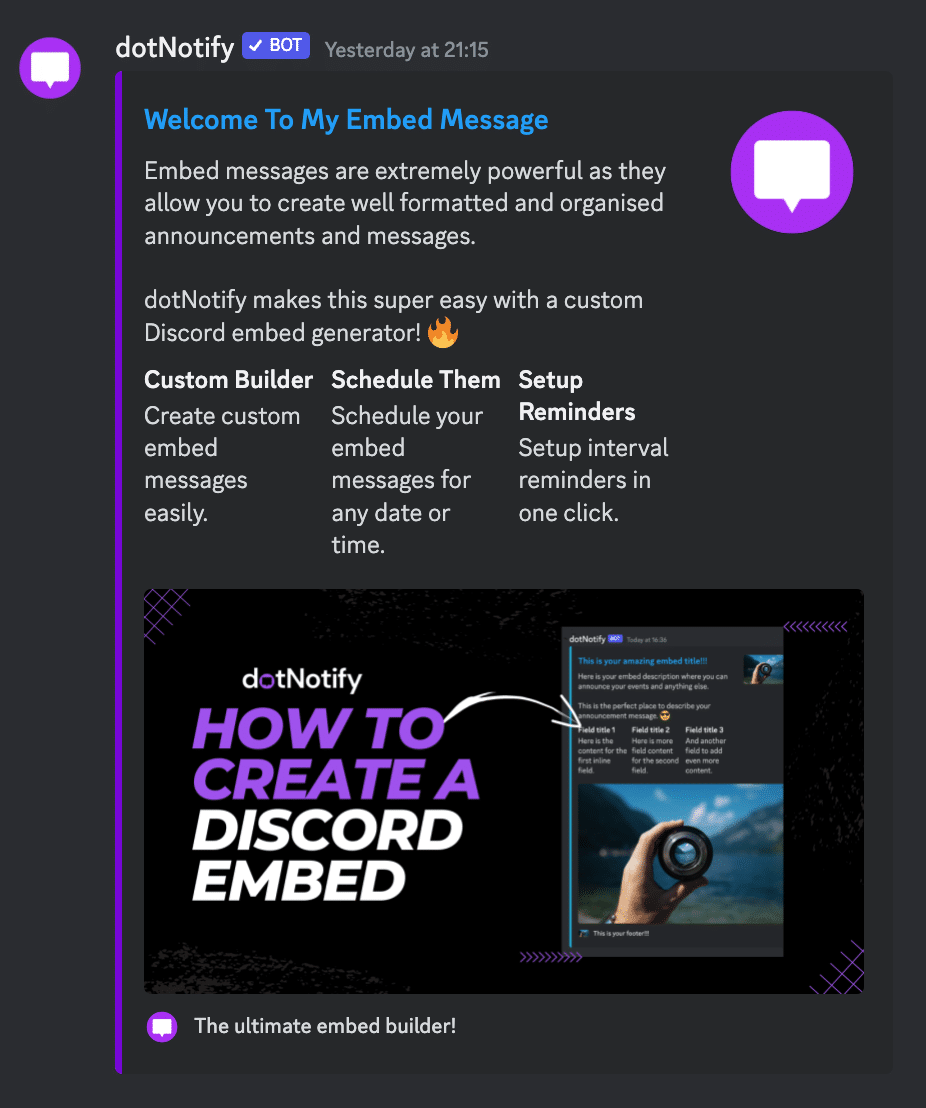 discord embed message