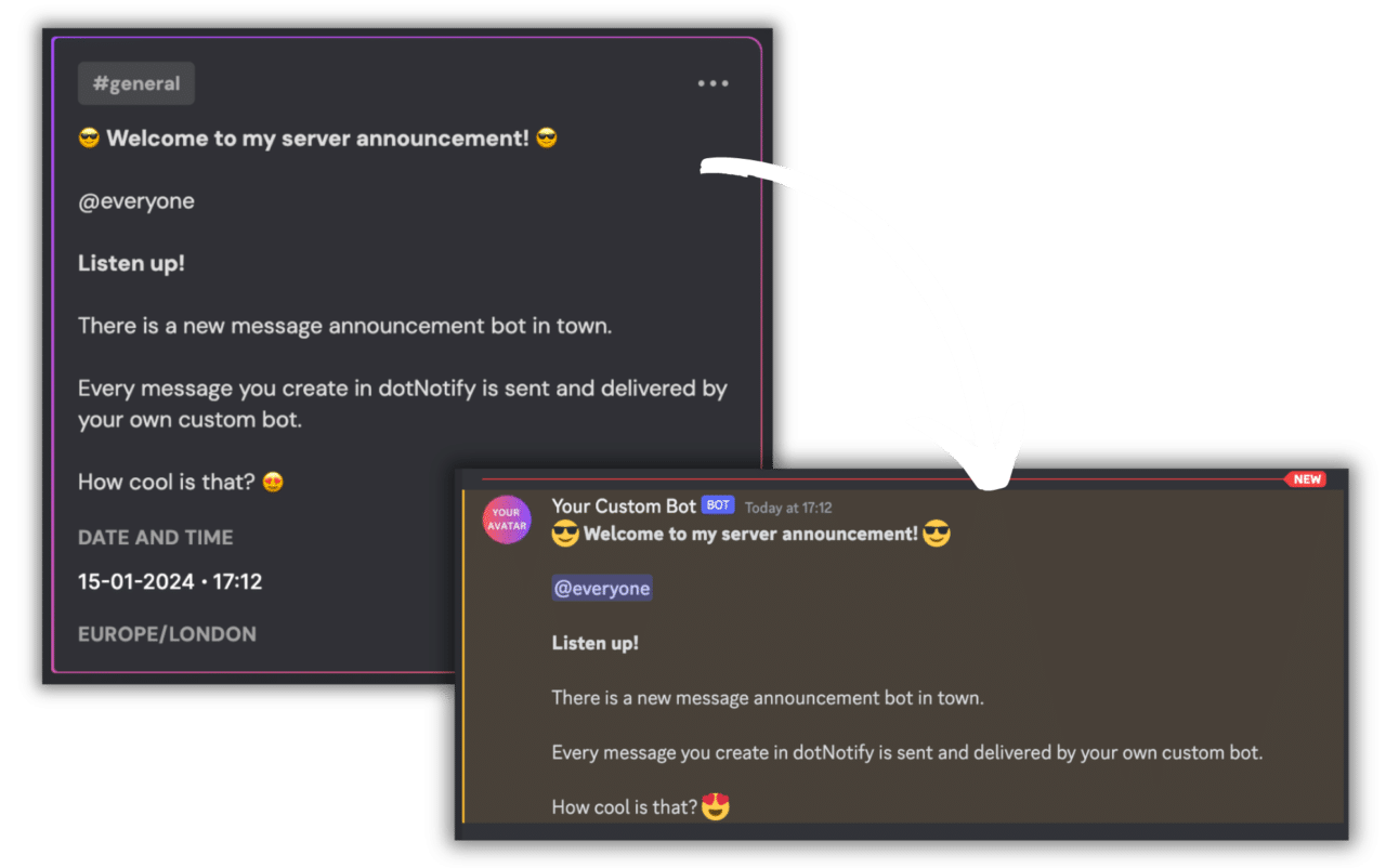 Powerful Announcement & Reminder Bot For Discord dotNotify